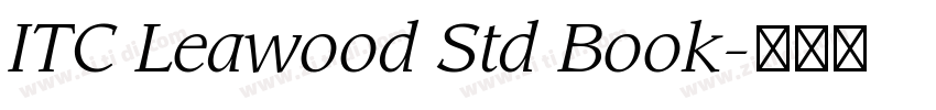 ITC Leawood Std Book字体转换